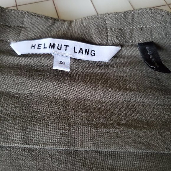 Helmut Lang Women's Green Front Pleated Blouse size XS - Picture 3 of 3